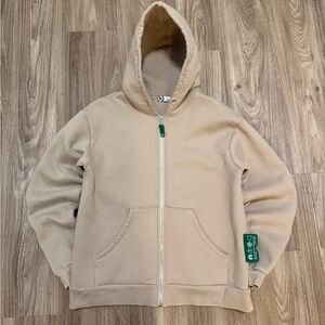 Hidden NY Sherpa Lined Full Zip Hoodie (Beige) Rare Early Drop
